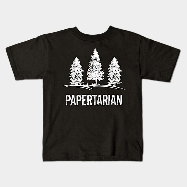 Papertarian Living The Paper Based Products Environment Kids T-Shirt by egcreations